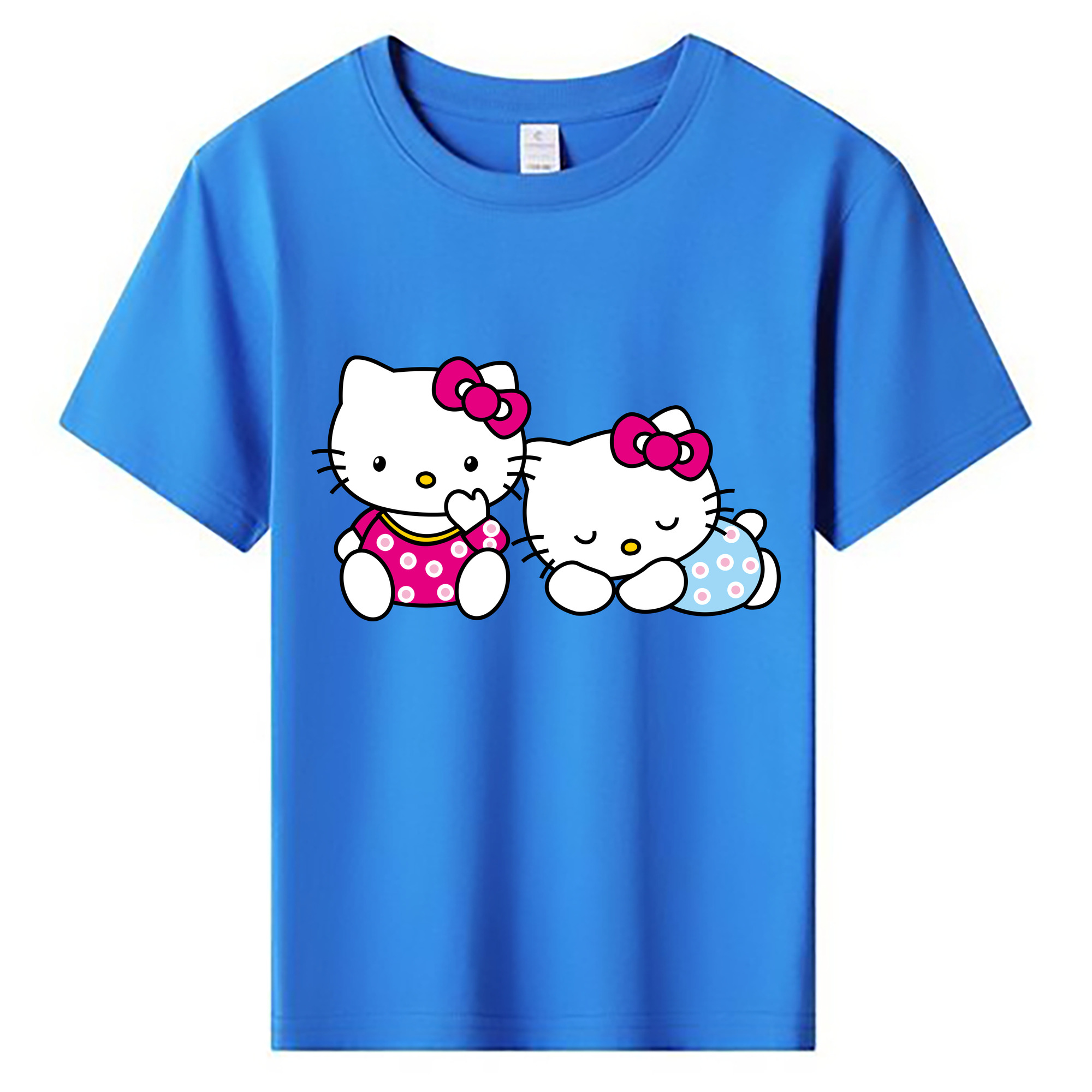 （画像用） Hello Kitty ハローキティ 綿100％キッズTシャツ（フロントプリント）